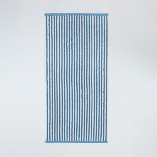 Полотенце махровое Узкая полоска/Striscia stretta, голубое