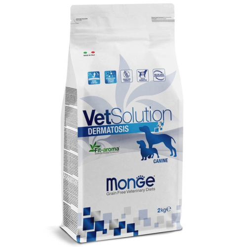 Monge VetSolution Dog Dermatosis сухой корм для собак, диетический, при заболеваниях кожи - 2 кг ветеринарный мешок Италия 1 уп. х 1 шт. х 2 кг