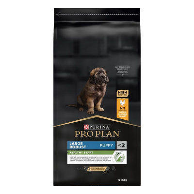 Pro Plan Puppy Large Robust сухой корм для щенков крупных пород с мощным телосложением с курицей и рисом - 12 кг повседневный супер премиум для щенков с курицей породы крупного размера мешок Российский корм 1 уп. х 1 шт. х 12 кг