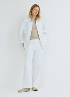 Джинсы Wide leg с высокой посадкой, Белый