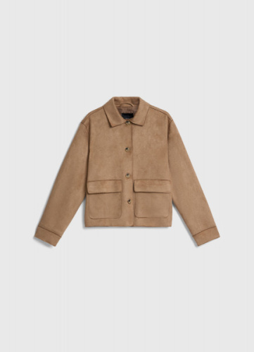 Куртка из искусственной замши для девочек, Бежевый