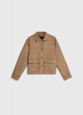 Куртка из искусственной замши для девочек, Бежевый