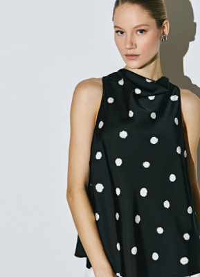 Топ в горошек, Черный