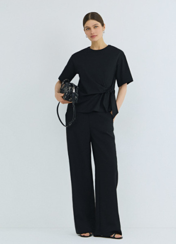 Футболка с узлом, Черный