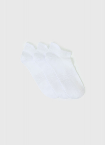 Короткие фитнес-носки с поддержкой стопы, 3 пары, Белый
