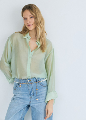 Рубашка из лиоцелла, Зеленый