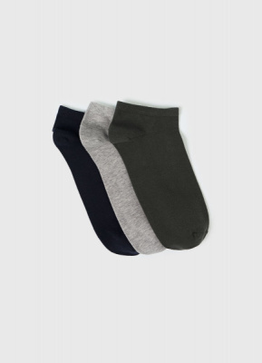 Короткие носки, 3 пары, Синий