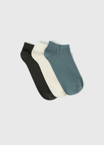 Короткие носки, 3 пары, Зеленый