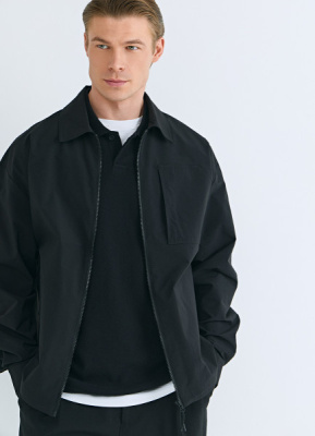 Куртка-рубашка на молнии, Черный