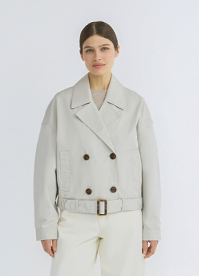 Укороченный тренч, Бежевый