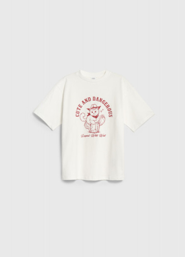 Футболка с принтом для девочек, Белый