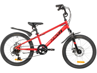 Детский велосипед Novatrack Pointer 20 Disc, год 2026, цвет Красный