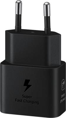 Сетевое зарядное устройство Samsung USB Type-C Power Delivery 25 Вт, с кабелем черный