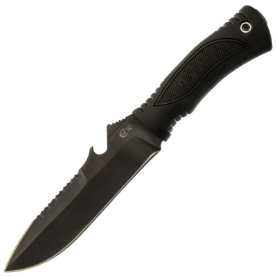 Нож для выживания Шторм, сталь У8 с антибликовым покрытием, рукоять эластрон