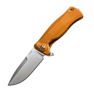 Нож складной LionSteel SR11A OS ORANGE, сталь Uddeholm Sleipner® Satin Finish, рукоять алюминий (Solid®), оранжевый
