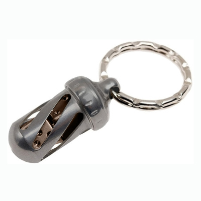 Брелок-капсула с игральными кубиками Acorn Dice Bronze Titanium, Lion Steel, Нержавеющая сталь AISI 440, бронза, L/DD TiBr