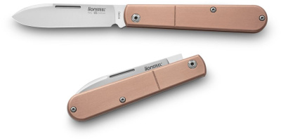 Складной нож LionSteel Barlow Slim Roundhead, сталь M390, рукоять медь