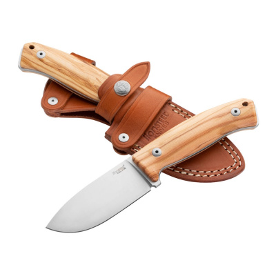 Нож с фиксированным клинком LionSteel M2M, сталь M390, рукоять оливковое дерево