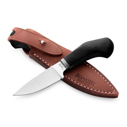 Нож с фиксированным клинком LionSteel Willy, сталь М390, рукоять G10, черный