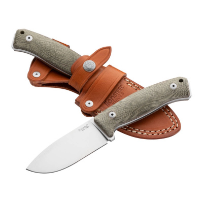 Нож с фиксированным клинком LionSteel M2M, сталь M390, рукоять микарта, зеленый