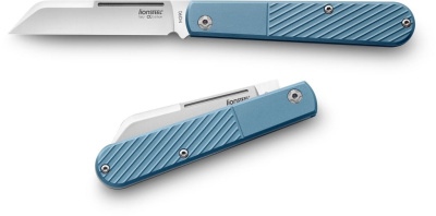Складной нож LionSteel Barlow Slim Dom, сталь M390, рукоять титан, синий