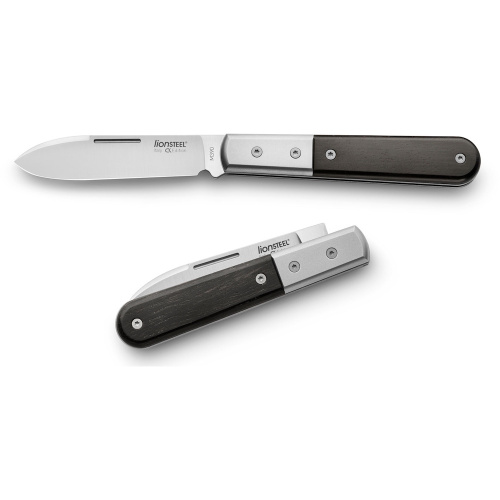Складной нож LionSteel Barlow Roundhead, сталь M390, рукоять титан/эбеновое дерево