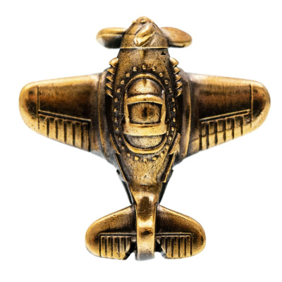Бусина для темляка Самолет, латунь