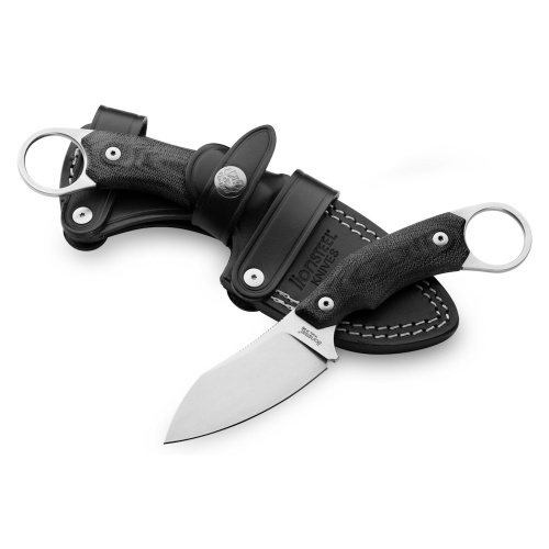 Нож с фиксированным клинком LionSteel H1, сталь M390, рукоять G10, черный