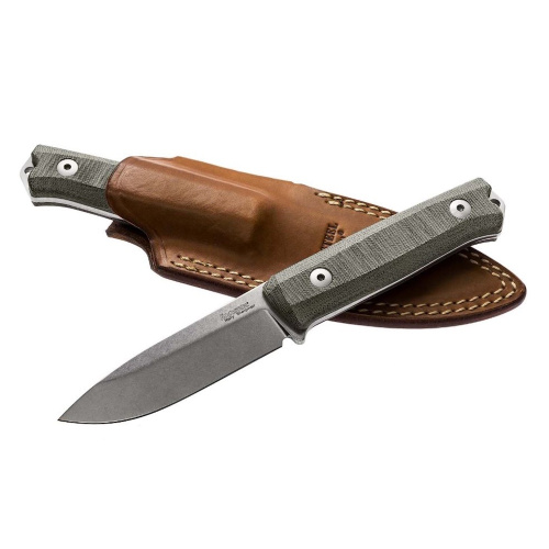 Нож с фиксированным клинком LionSteel Bushcraft-R, сталь Uddeholm Sleipner, рукоять микарта, зеленый