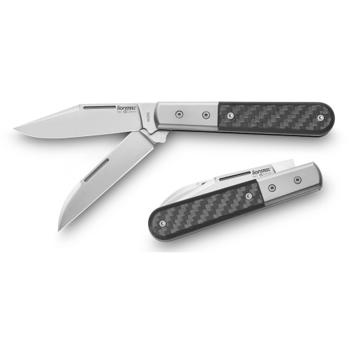 Складной нож LionSteel Barlow Warhorse, сталь M390, рукоять титан/карбон
