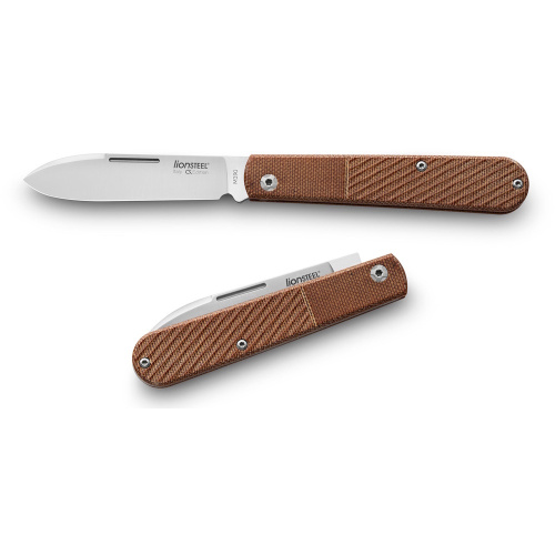 Складной нож LionSteel Barlow Slim Roundhead, сталь M390, рукоять микарта