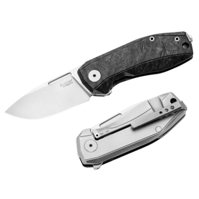 Складной нож LionSteel NANO, сталь MagnaCut, рукоять титан/карбон