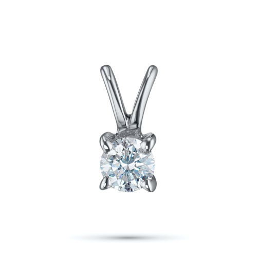 Классическая подвеска из белого золота с бриллиантом э4701пд04220203