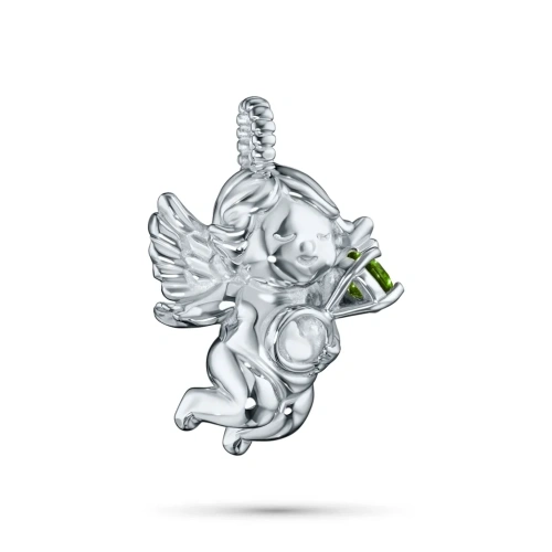 Подвеска из серебра с хромдиопсидом э0605пд12250368