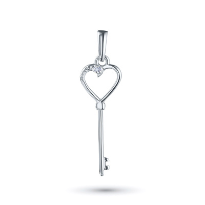 Подвеска из серебра с бриллиантом э0601пд04201604