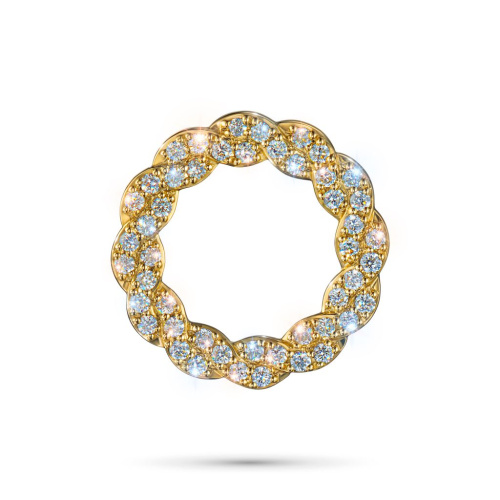 Подвеска из желтого золота с бриллиантами э0301пд09210006