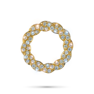 Подвеска из желтого золота с бриллиантами э0301пд09210006