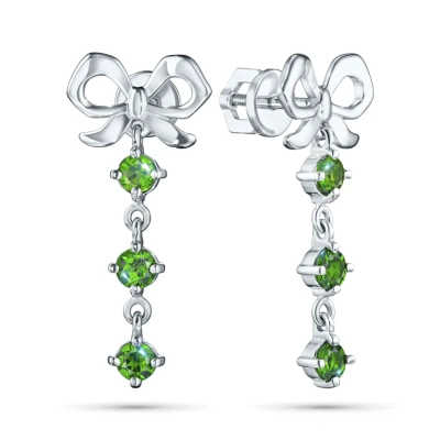 Пусеты из серебра с аметистами э0607пс12250369