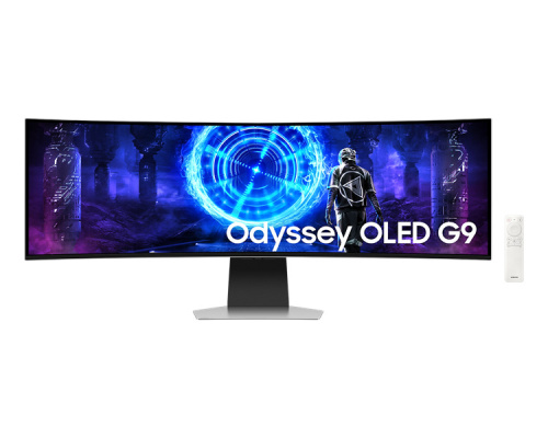 Монитор 49" Samsung Odyssey OLED G9 G95SD S49DG952SI silver, Curved OLED 32:9 5120*1440, 240Hz 0,03ms 250cd 1M:1 178/178 1,07B DP; HDMI; Micro HDMI US