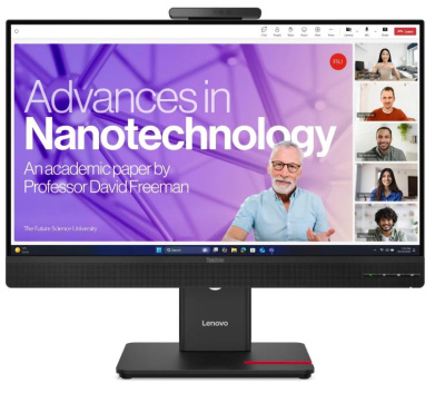 Монитор 23,8" Lenovo ThinkVision T24-4v 64B6MAT1EU 1920*1080, IPS, 16:9, 250cd, 1500:1, HDMI, DP, VGA, 120Hz, USB-B, 3*USB-A, USB-C, Cam, Tilt, Swivel