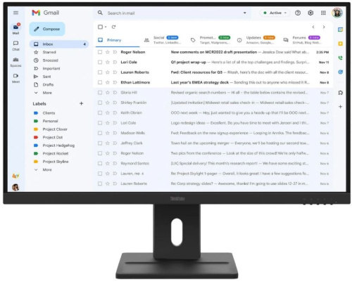 Монитор 27" Lenovo ThinkVision E27-40 64BCMAT4EU 1920*1080, IPS, 16:9, 300cd, 1500:1, HDMI, DP, VGA, 100Hz, lift, tilt, pivot, swivel