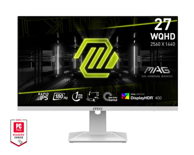 Монитор 27" MSI MAG 274QRFW X32 9S6-3CE49H-031 2560x1440 Rapid IPS 0,5ms, 16:9 Flat, 320Hz DisplayHDR 400, 1000:1, 100M:1, 300nits, 2*HDMI, DP, Tilt,