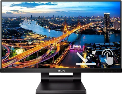 Монитор 21,5" Philips 222B1TC (00/00) 1920х1080 75Гц IPS W-LED 16:9 smoothtouch 4ms VGA HDMI DP 4xUSB3.2 50M:1 178/178 250cd Tilt HAS speakers black