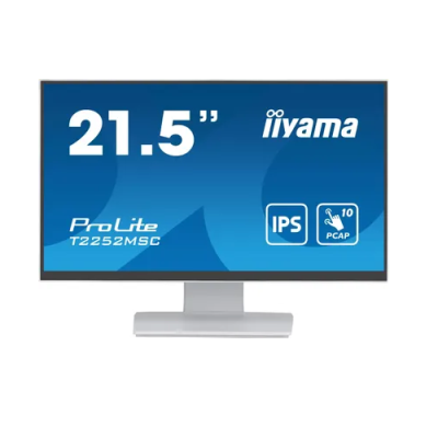 Монитор 21,5" Iiyama ProLite T2252MSC-W2 1920x1080, 16:9, LED, IPS, 250cd, 1000:1, 5ms(GTG), 178/178, HDMI, DP, 2хUSB 3.2, аудио, tilt, VESA 100х100 м