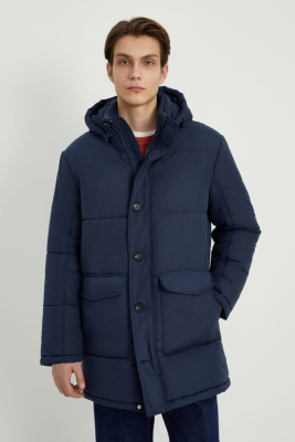 Полупальто утепленное с воротником-стойкой