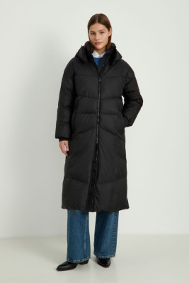 Пуховик с воротником-стойкой