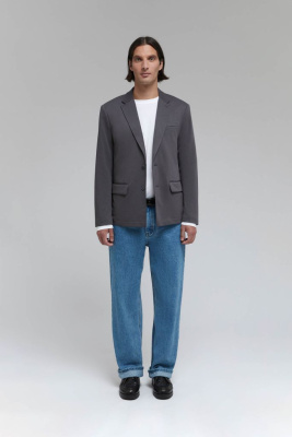 Однобортный пиджак с хлопком