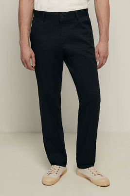 Брюки из хлопка прямого кроя