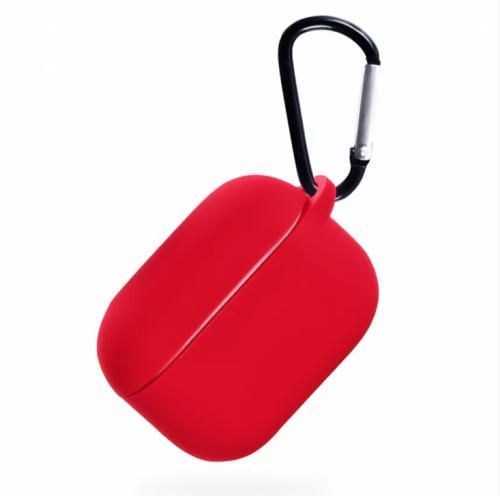 Чехол Protective Case для AirPods Pro 3 силиконовый с карабином (красный)