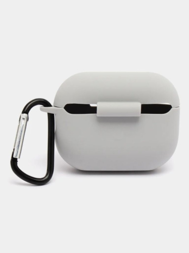 Чехол Protective Case для AirPods Pro 2 силиконовый с карабином (серый)